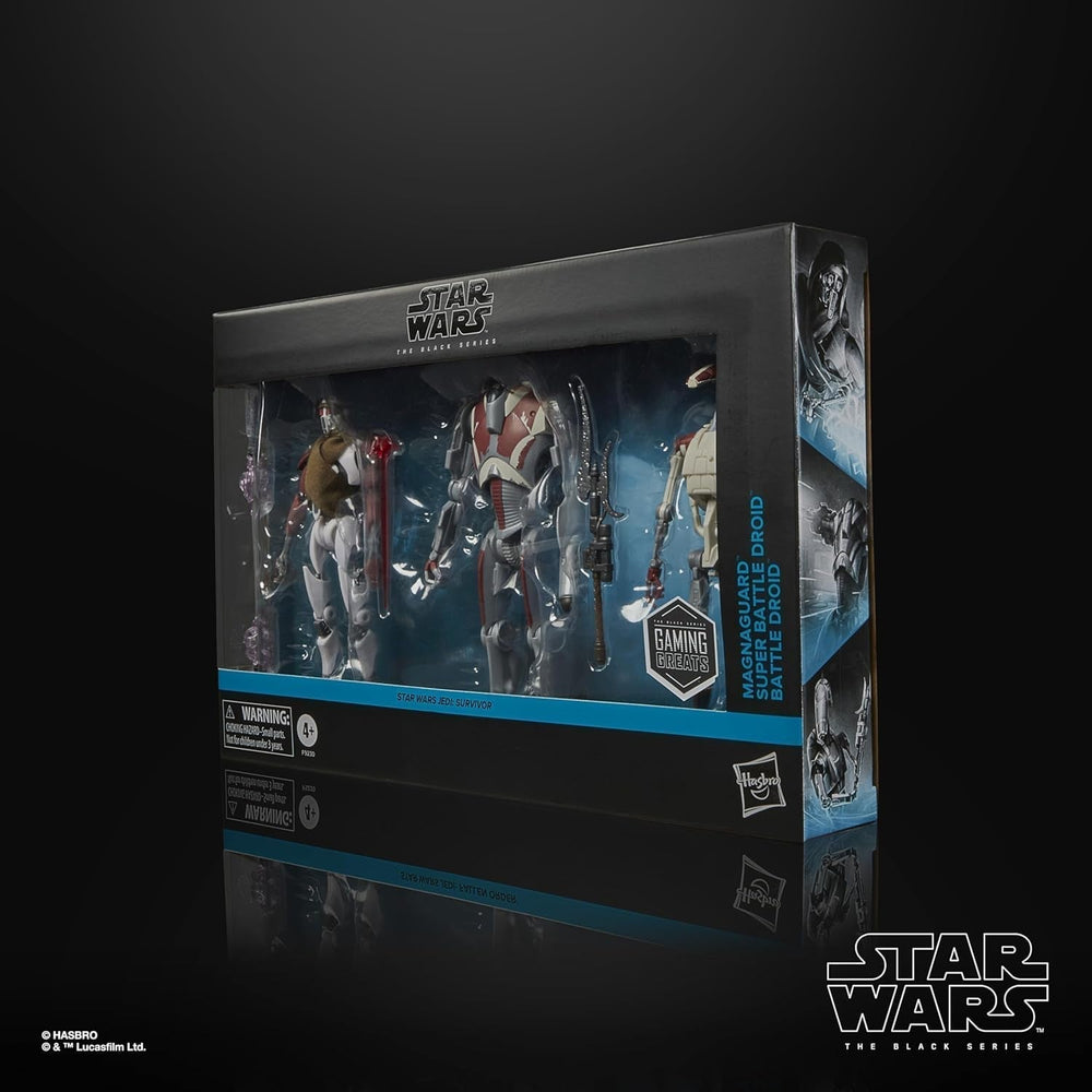 Star Wars Seria Neagră Magna Raider, Super Battle Droid, Jedi Battle Droid: Survivor Action Figures 3-pack, Scale 15 cm Action figures Naty Shop