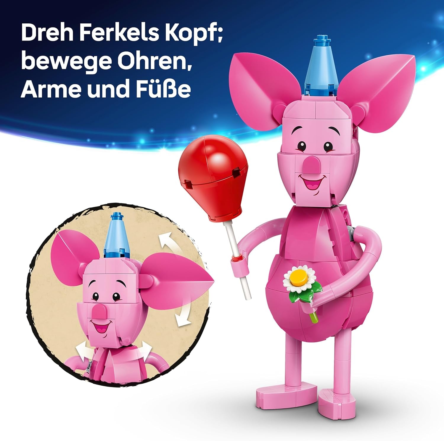 LEGO | Disney Ferkels Geburtstagsspaß - Spielzeug mit niedlicher Tierfigur, Geburtstagskuchen & Sammler Minifigur - Geschenkidee für Mädchen ab 9 Jahren & Fans - 43305