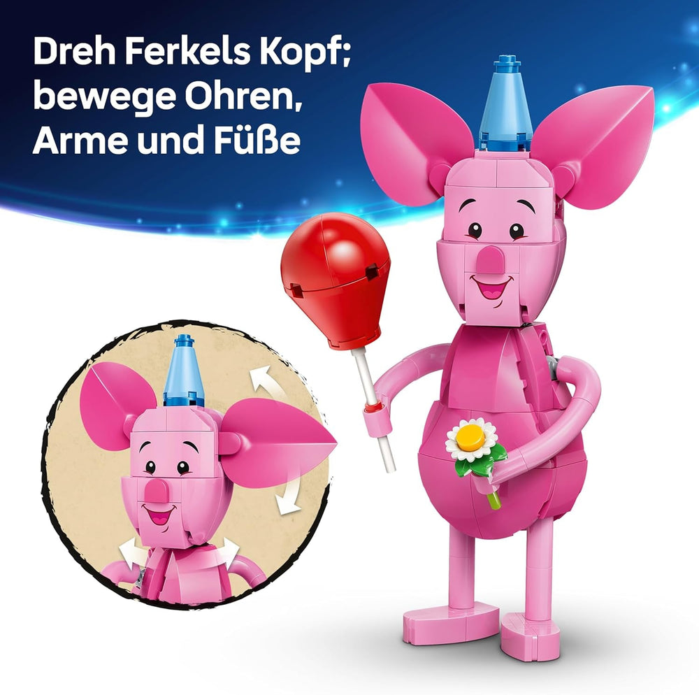 LEGO | Disney Ferkels Geburtstagsspaß - Spielzeug mit niedlicher Tierfigur, Geburtstagskuchen & Sammler Minifigur - Geschenkidee für Mädchen ab 9 Jahren & Fans - 43305