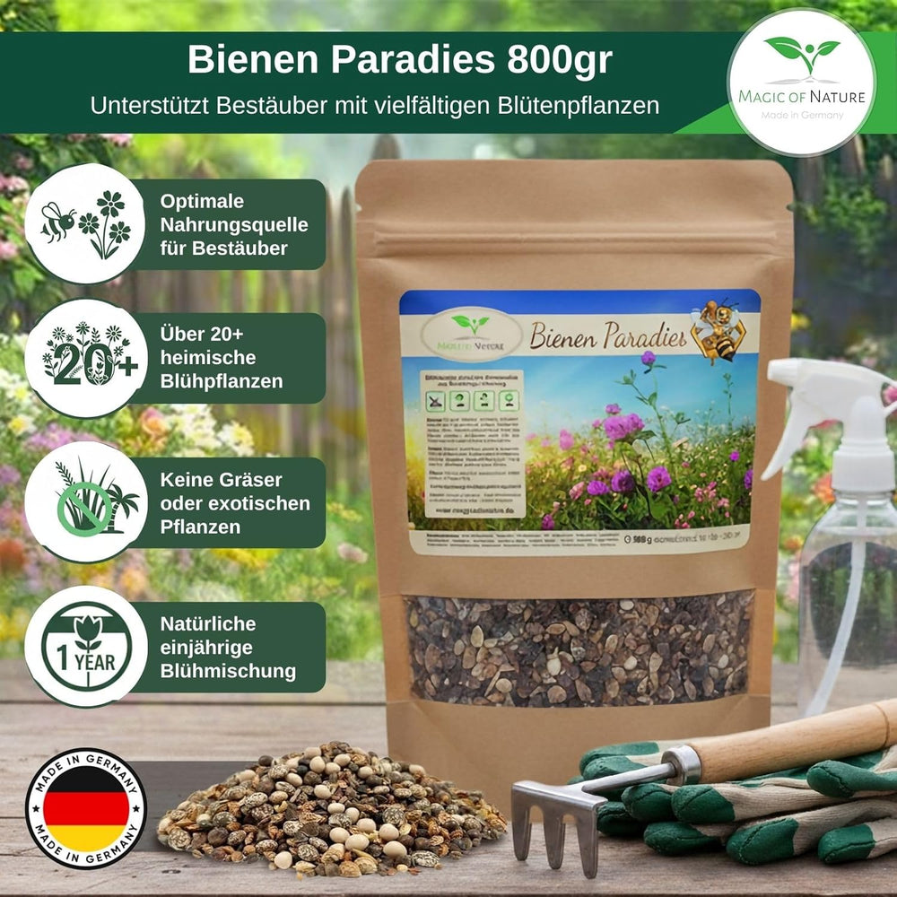 Magic of Nature 800Gr. Blumensamen Mischung - Bienen Paradies - Blühfreudige Bienenweide Für 150 Bis 250 M²