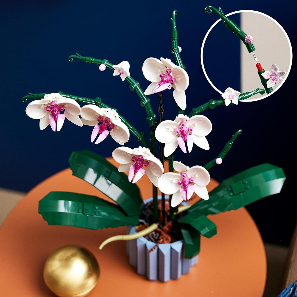 LEGO Botanicals Orchidee - Künstliche Pflanzen Set mit weißen und rosa Blumen - Modellbausatz für Erwachsene - Home und Zimmer-Deko - Botanik Kollektion - Geschenke für Frauen und Männer 10311