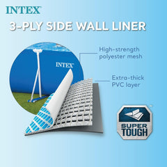 Intex 28271NP - Piscină supraterană dreptunghiulară cu cadru, 2282 L, oțel și PVC, albastră, 260x160x65 cm