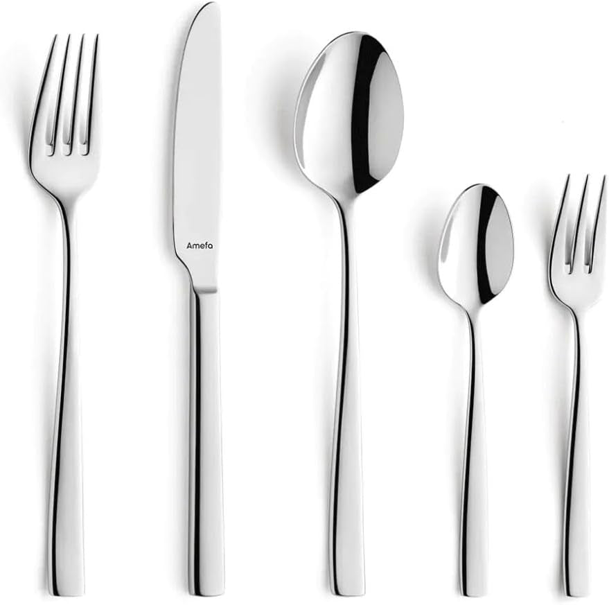 Set de tacâmuri Amefa Satina în 60 părți, pentru 12 persoane, sigură Bucatarie Naty Shop Fresh 30-Teilig