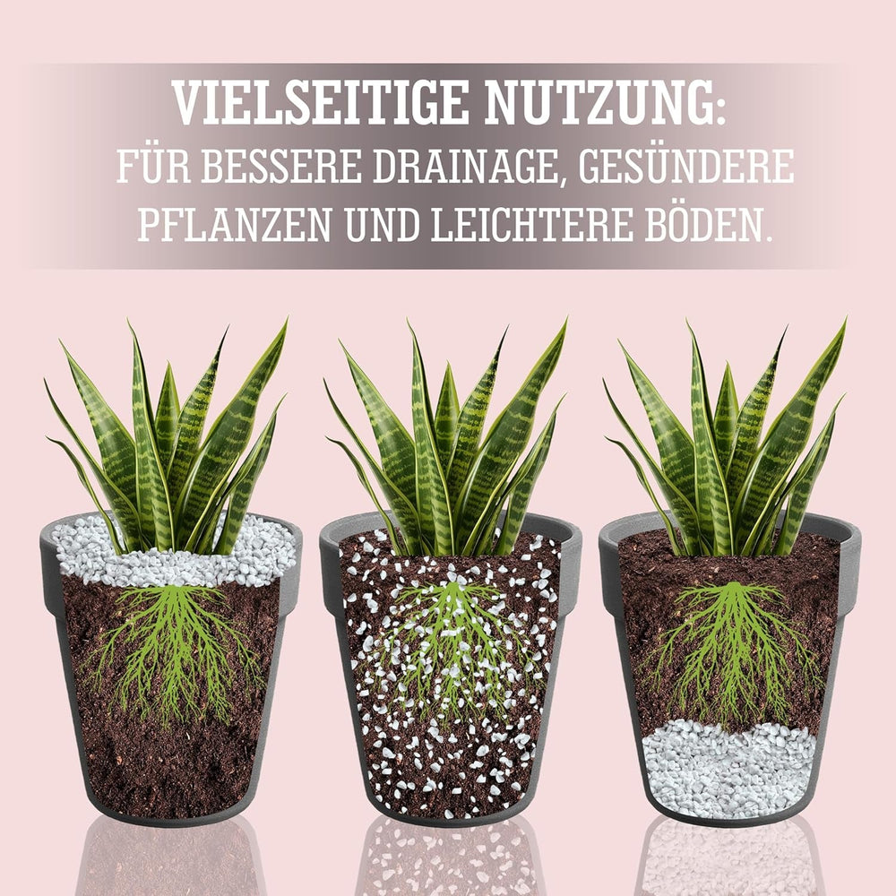 LERAVA® Perlit pentru plante (5L) – Perlit cu granulație grosieră pentru îmbunătățirea solului – Asigură drenaj și aerare optime – Aditiv natural pentru sol și hidroponie – Granule pentru plante