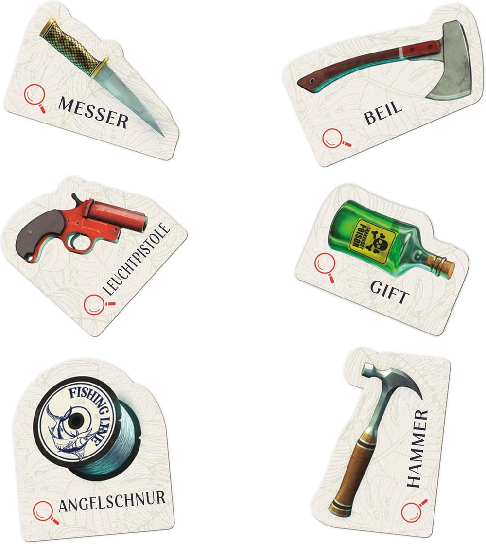 Joc de societate Cluedo Conspiracy de la Hasbro Gaming pentru adulți și adolescenți, versiunea germană a jocului de mister, pentru 4-10 jucători și cu vârsta de 14 ani și peste