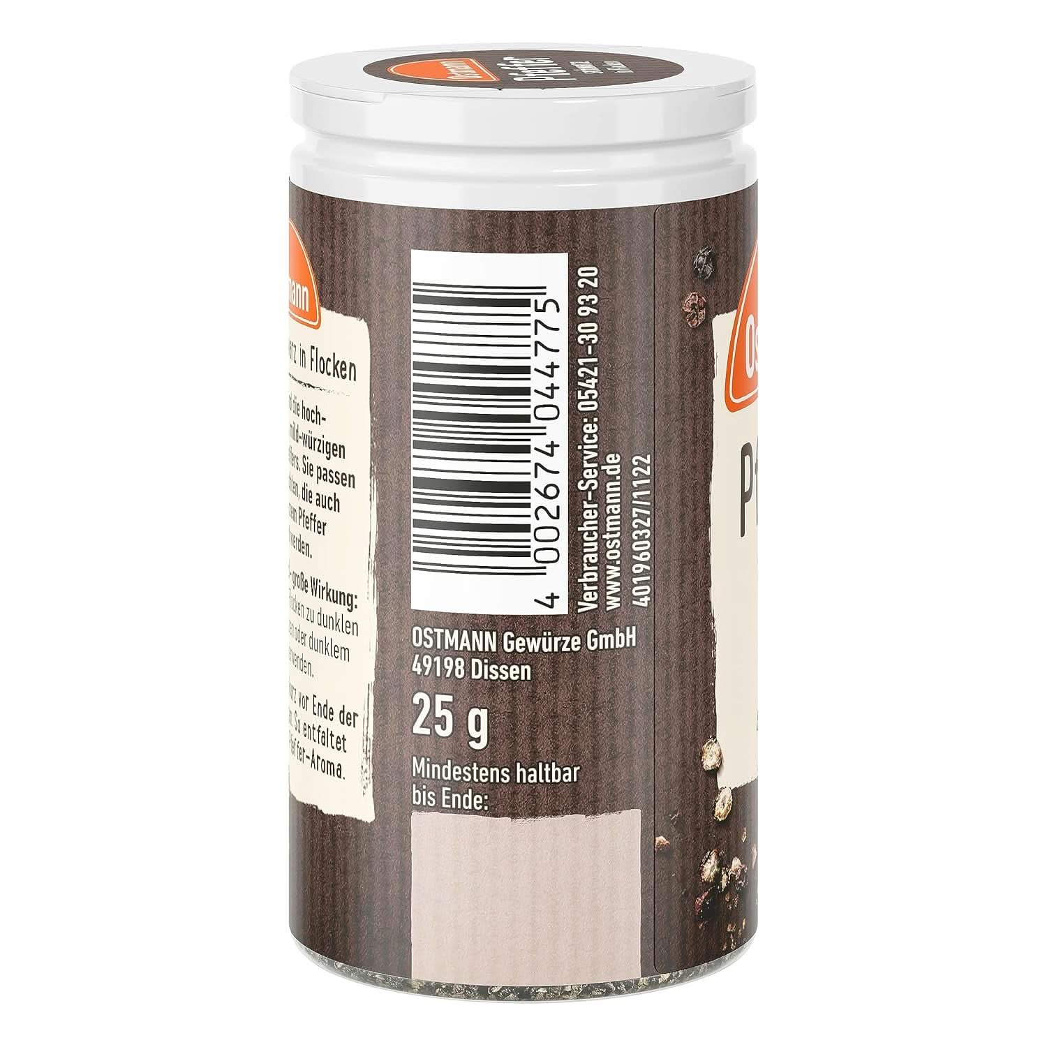 Ostmann - Fulgi de piper negru, 25 grame Condimente Naty Shop