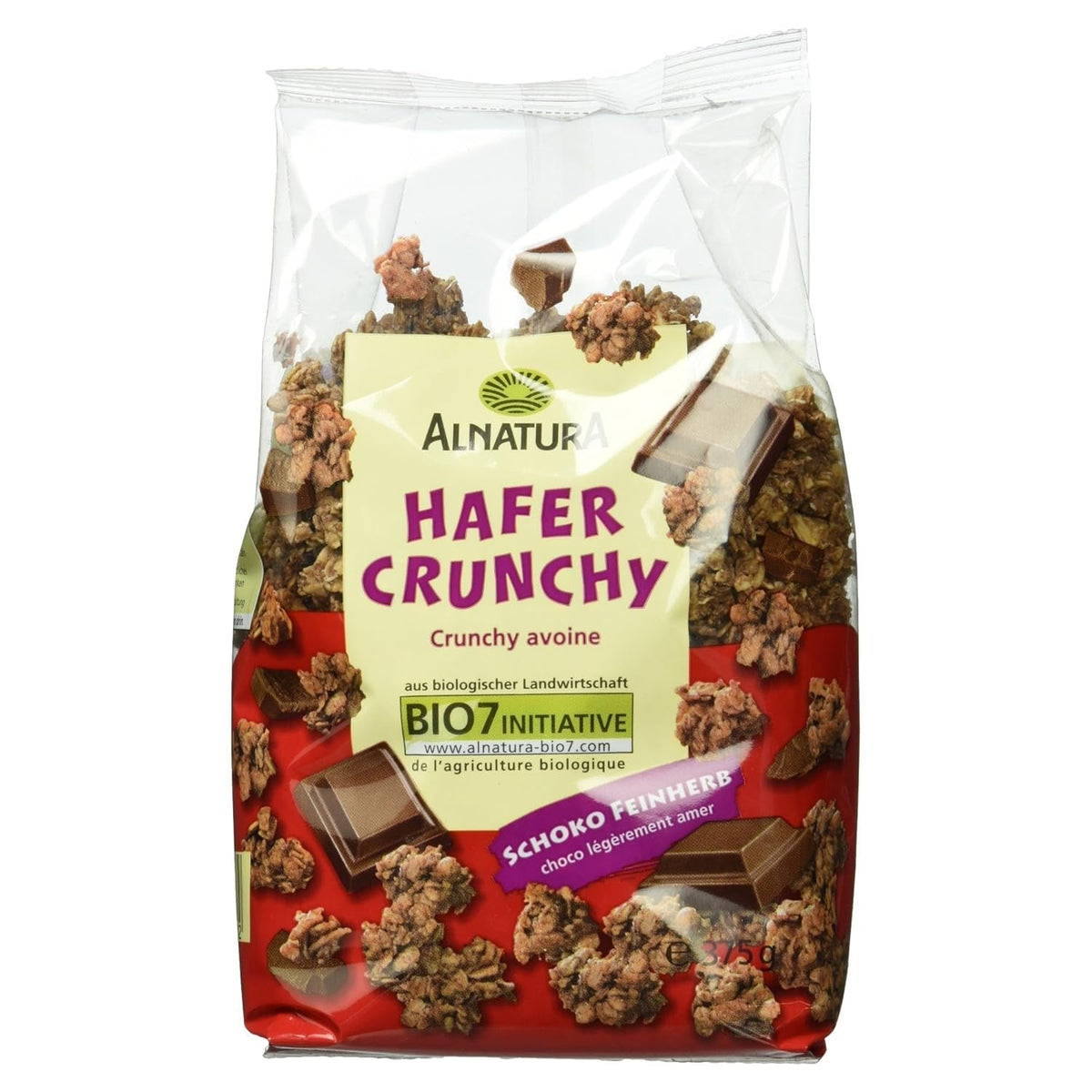 Turte crocante de ovăz cu ciocolată organică, 375g