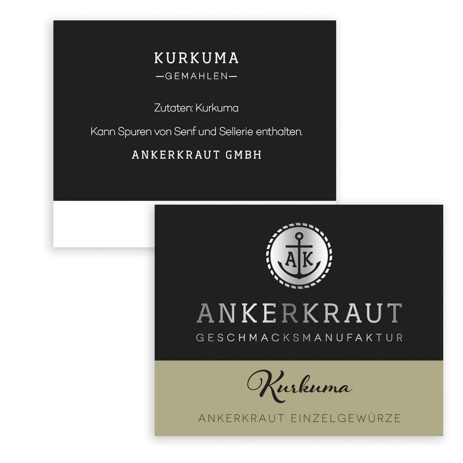 Ankerkraut Kurkuma, gemahlen, Kurkuma Gewürz Pulver, 75g im Korkenglas