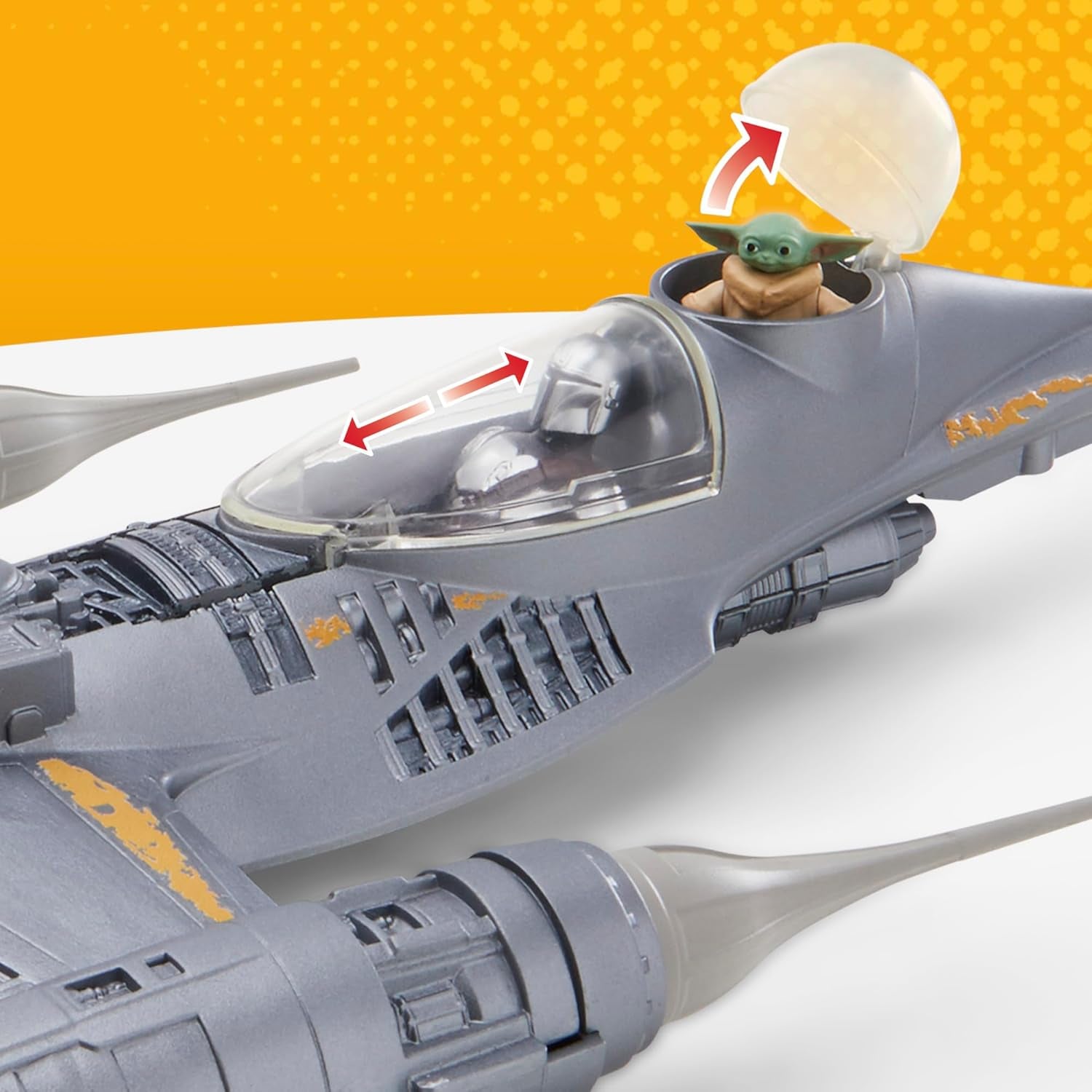Star Wars Epic Hero Series N-1 Starfighter of the Mandalorian, Figuri de acțiune mari și accesorii captivante pentru manevre palpitante, cadou captivant Action figures Naty Shop