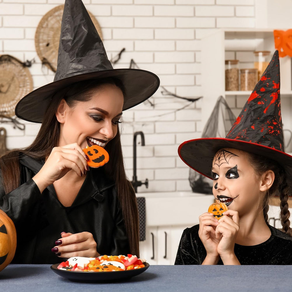 dekora – Set de forme de biscuiți de Halloween pentru copii – 2 forme metalice de biscuiți: Dovleac și Liliac – Forme de biscuiți și pâine – Ideale pentru decorațiuni cu dovleci și dulciuri de Halloween între 6 și 9 cm