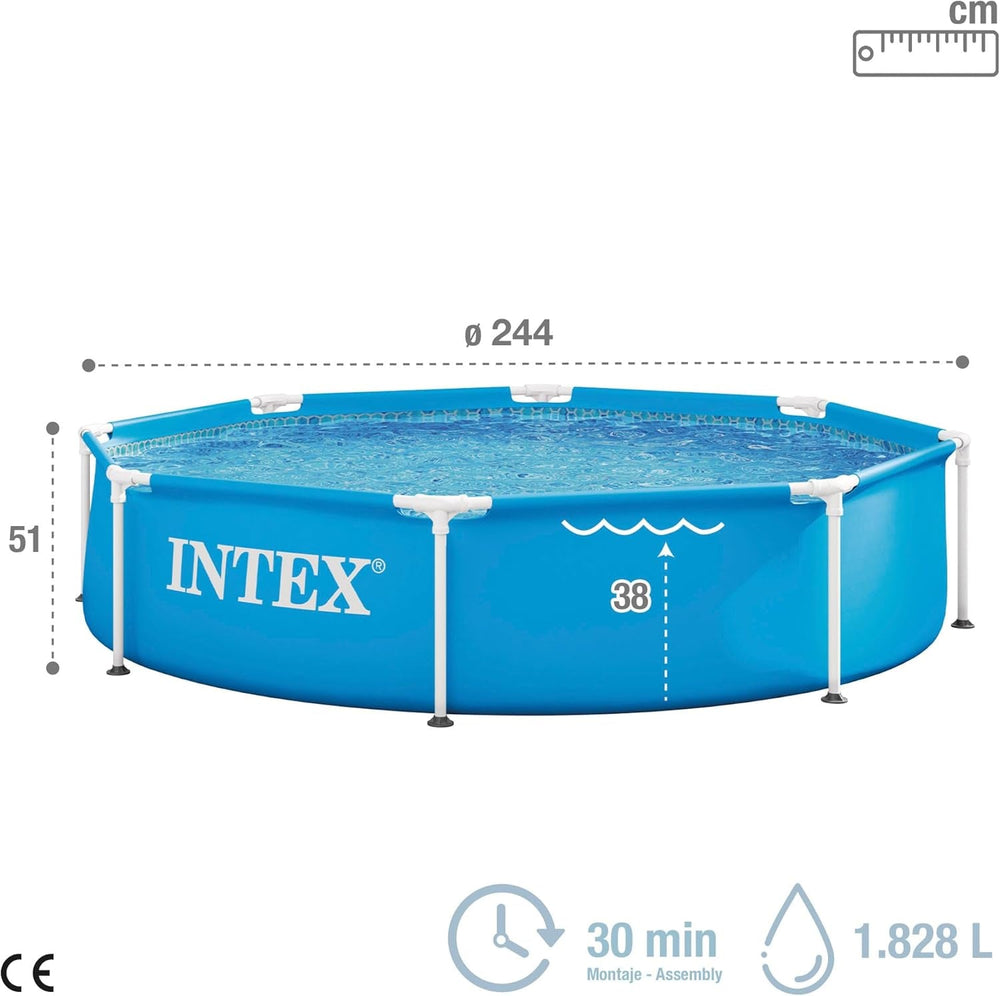 Piscină Intex cu cadru metalic de 2,4 m x 51 cm
