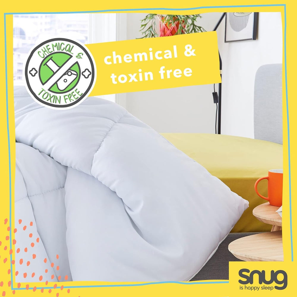 Plapumă Snug Just Right, 10.5 tog, fibră goală, alb, pat dublu Plapumi si pilote Naty Shop