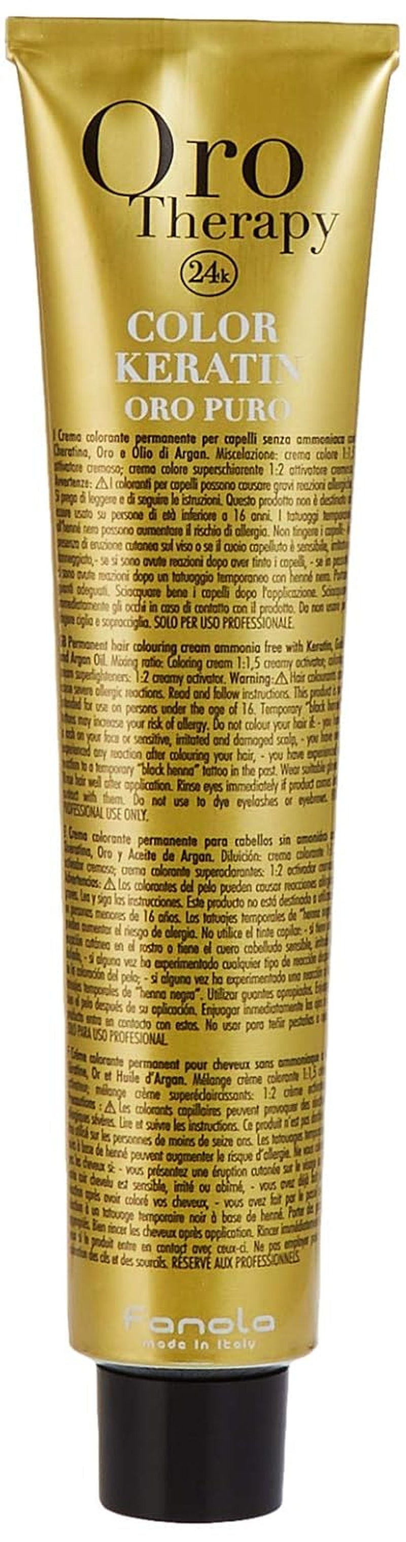 Fanola Oro Therapy Color Keratin 5.0 100ml Vopsea pentru par Naty Shop 8.1 Cenușă blond deschis