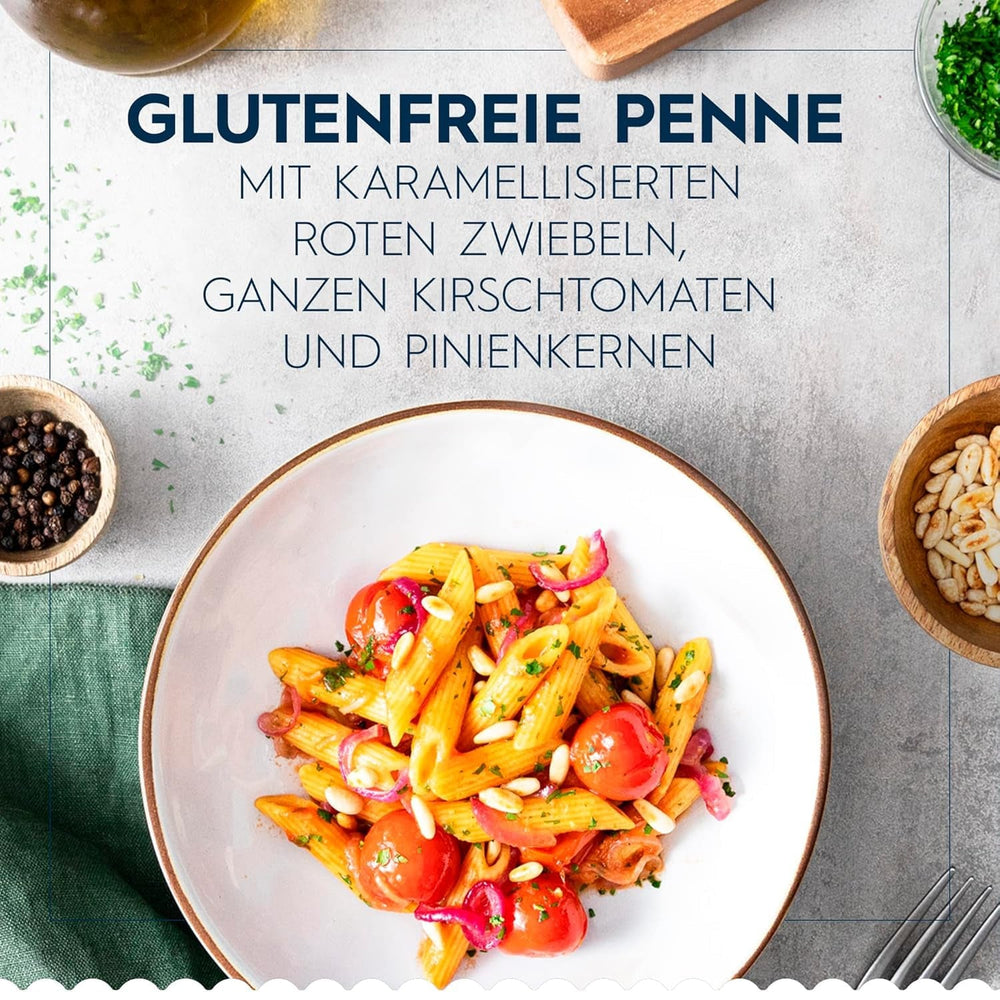 Paste Barilla Penne Rigate fără gluten, făcute din porumb și orez delicios – perfecte pentru persoanele cu boală celiacă sau intoleranță la gluten (14 x 400 g)