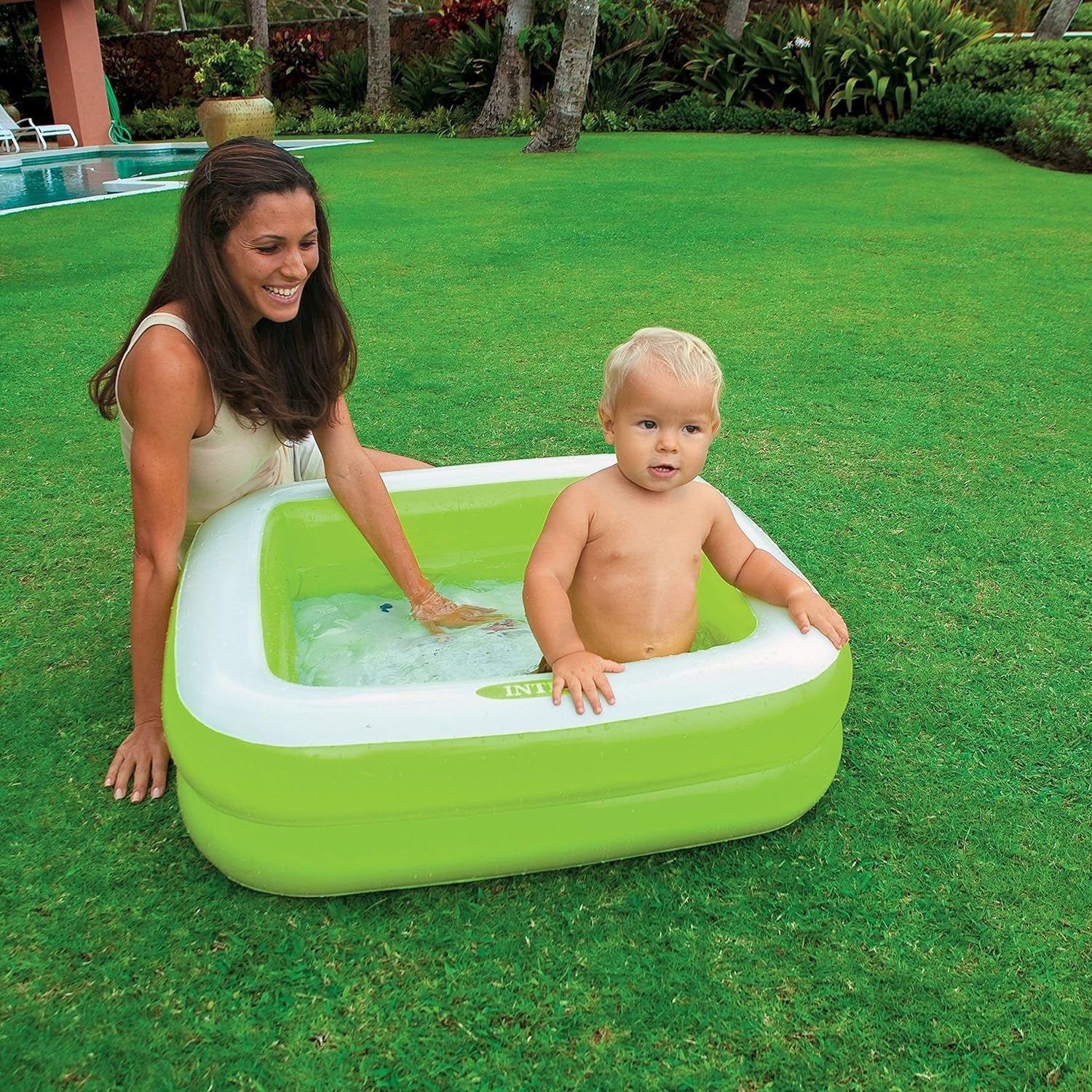 Cutie de joacă pentru piscină pentru bebeluși Intex, culori asortate, 85 x 85 x 23 cm