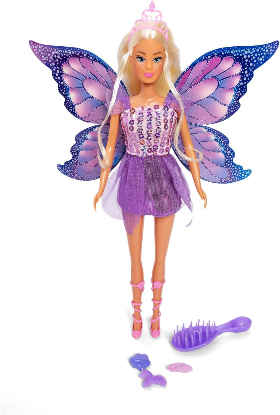 Simba Steffi Love Fantasy Fairy – Puppe (29 cm) als Zauberhafte Fee mit beweglichen Flügeln, Kamm & Haarclips, magisches Rollenspiel für Kinder ab 3 Jahren
