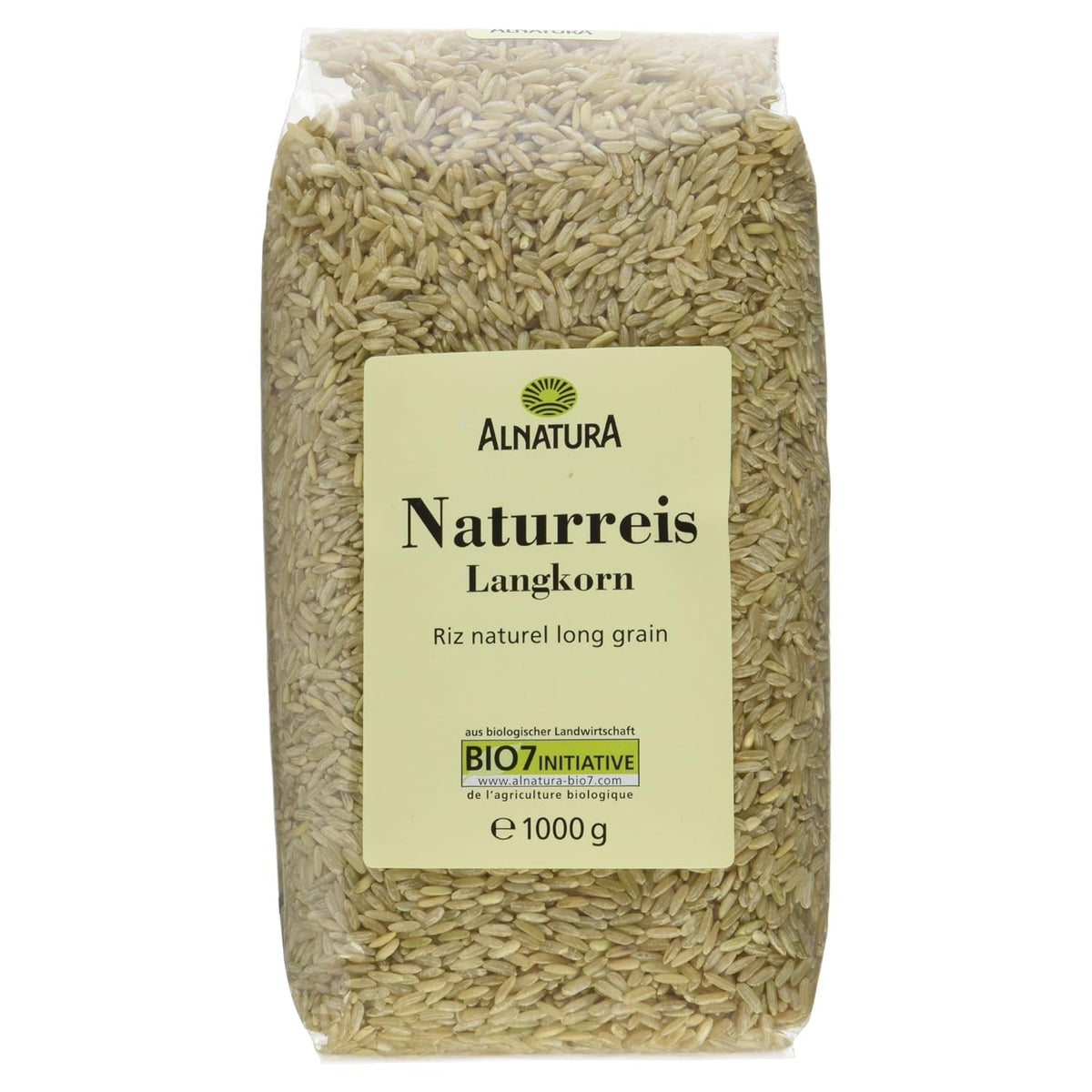 Orez brun organic cu bob lung, pachet de 6 bucăți (6 x 1 kg)