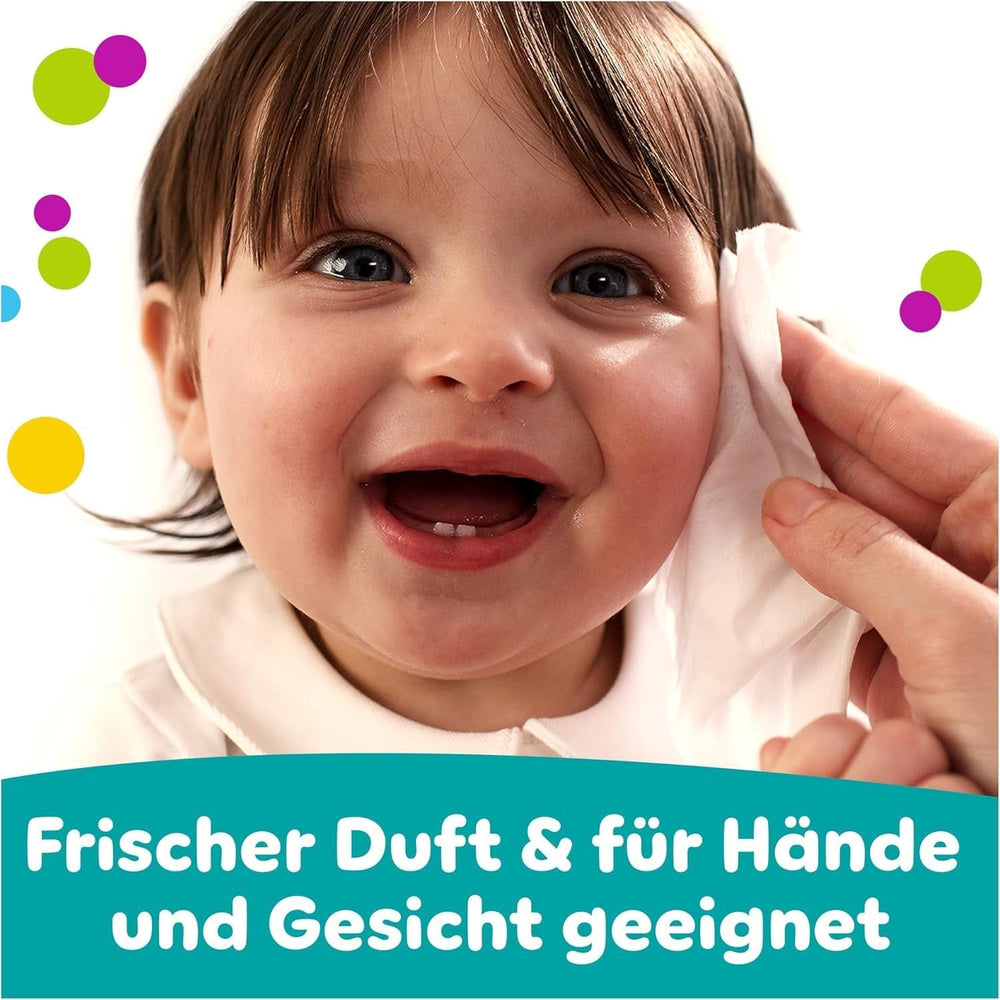 Șervețele umede Pampers Fresh Clean, 1872 de șervețele (36x52 bucăți), parfum ușor, potrivite și pentru mâini și față