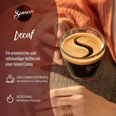 Senseo Pads Decaf Enkoffeiniert, 5 x 16 Getränke, 80 Kaffeepads