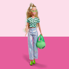 Simba Steffi Love Space Fashion – Modepuppe mit futuristischem Outfit & Rucksack zum Öffnen, 29 cm, modisches Rollenspiel für Kinder ab 3 Jahren