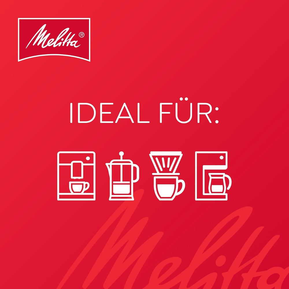 Melitta Auslese Filter-Kaffee 500g, Ganze Kaffee-Bohnen, Bohnen für Filterkaffeemaschinen, starke Röstung, geröstet in Deutschland