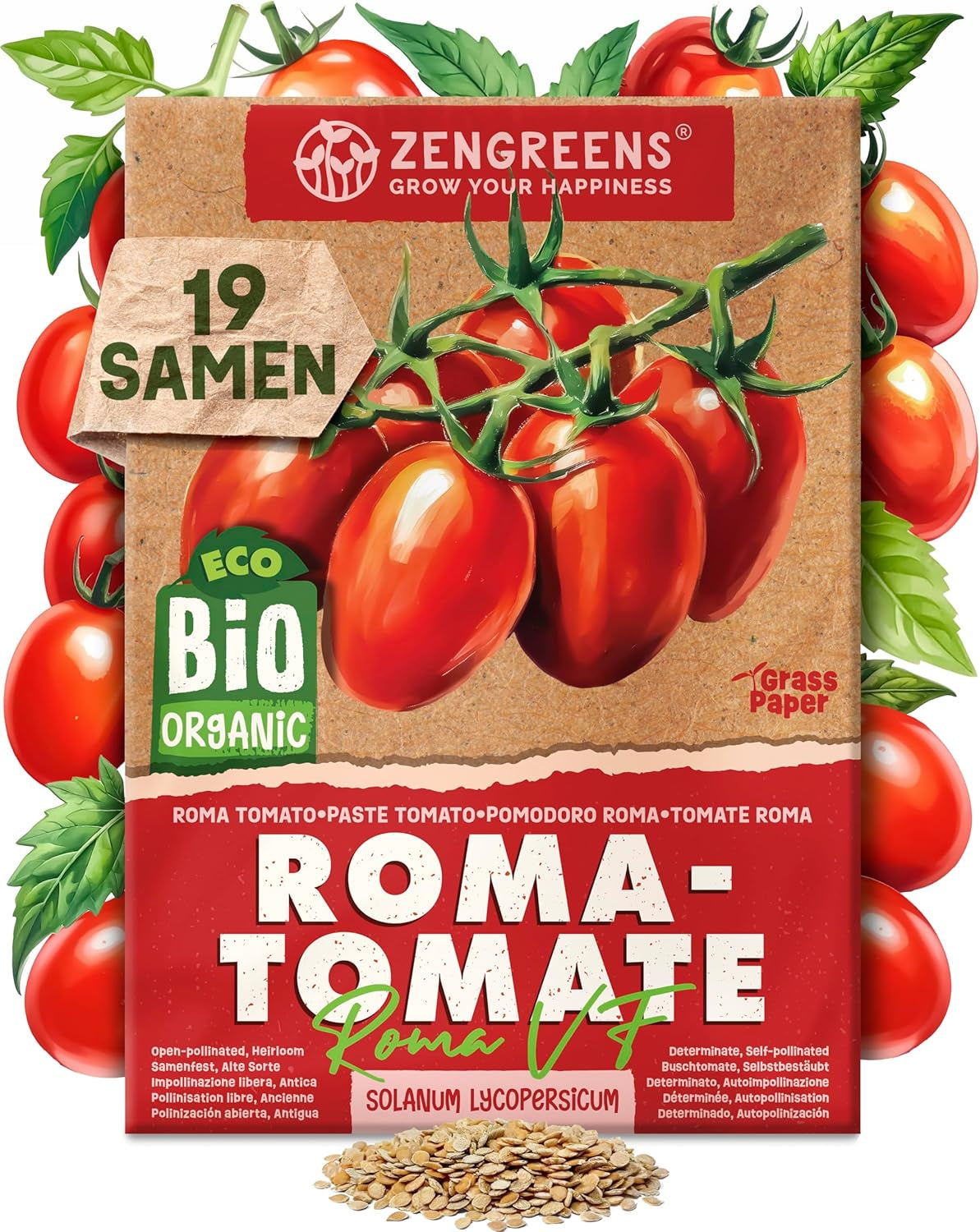 Semințe de roșii organice într-un set de 10 - 10 semințe de roșii pentru cultivare ușoară în grădină, balcon sau strat înălțat - semințe de plante - răsaduri