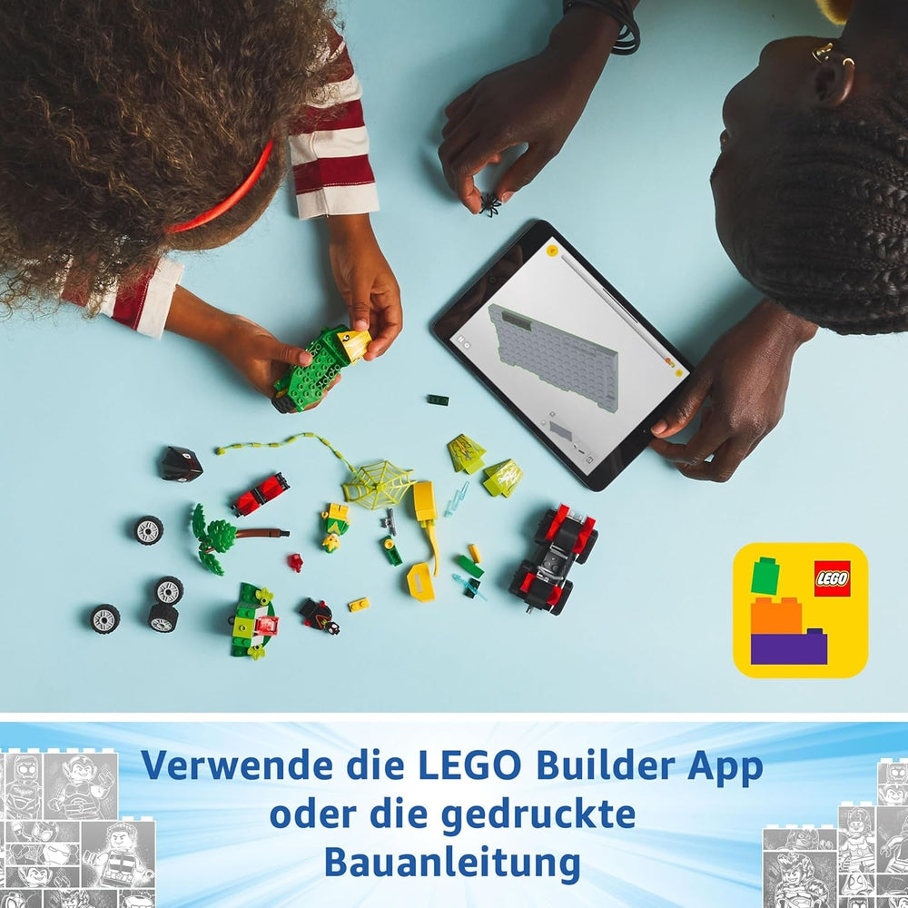 LEGO Marvel Actionspaß mit Spin und Electro in ihren Dino-Flitzern, baubares Superheldenauto für Jungen und Mädchen ab 4 Jahren, Helden Set mit Spielzeug Auto, Spidey und Seine Super-Freunde 11198