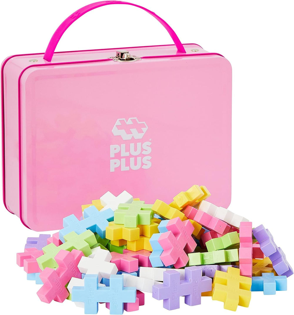 Plus-Plus 9603430 Geniales Konstruktionsspielzeug, Big Reisekoffer, Kreativ-Bausteine in praktischer Tasche mit Henkel, 15 Teile, 3430- Travel Case
