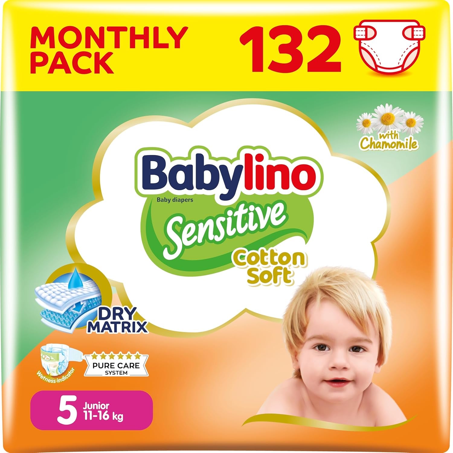 Scutece pentru bebeluși Sensitive, mărimea 1, nou-născuți (2-5 kg), 26 bucăți