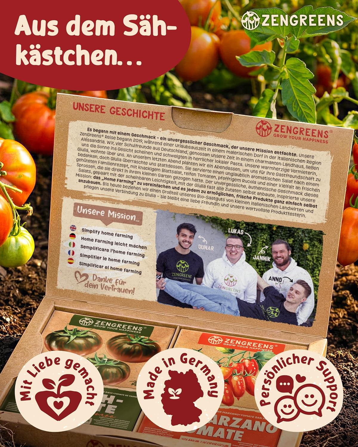 Bio Tomatensamen Im 10Er Set - 10 Tomaten Samen Für Den Einfachen Anbau Im Garten, Balkon Oder Hochbeet - Pflanzensamen - Saatgut