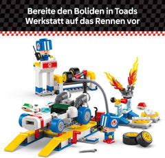 LEGO Super Mario: Mario Kart – Toad’s Garage Set, Nintendo Mechanic Toy with 2 Blue Toad Character Figures for Independent Play, Birthday Gift for Boys, Girls and Gamers Aged 8 Plus 72035