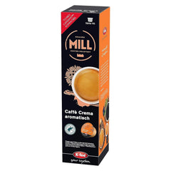 Mr & Mrs Mill Caffè Crema aromatisch, kompatibel mit K-fee & Tchibo Cafissimo*, Stärke 4/6, 120 Kaffeekapseln