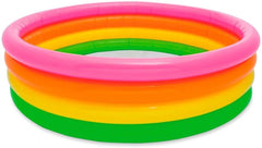 Intex 56441NP - Piscină gonflabilă Sunset Glow, patru inele, vinil, multicoloră, 168x46 cm