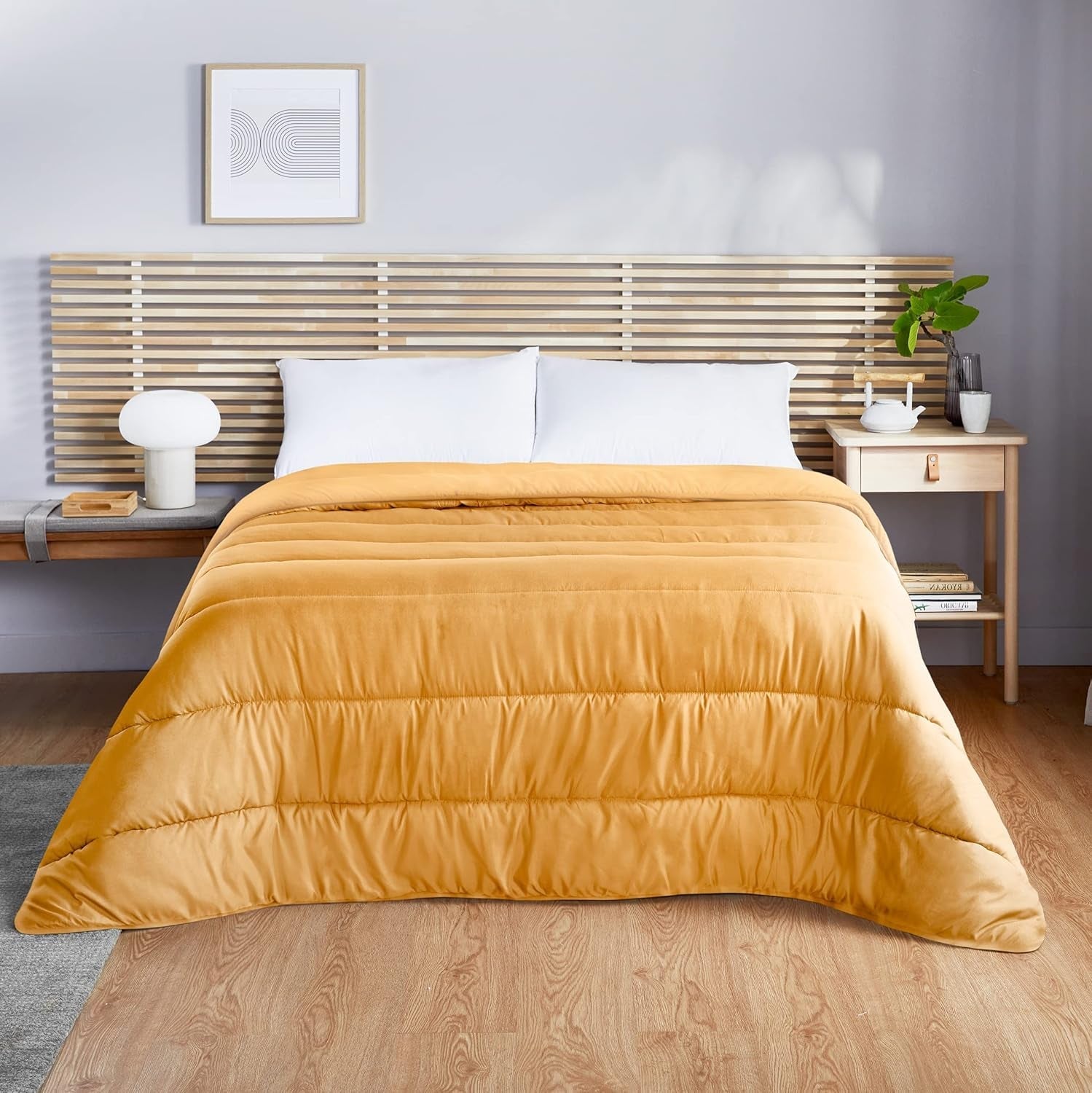 Pikolin Home - Plapumă reversibilă 300 G - umplutură nordică bicoloră - pentru pat 100/105 - confortabilă, caldă, respirabilă, verde, 180 X 220 cm Plapumi si pilote Naty Shop