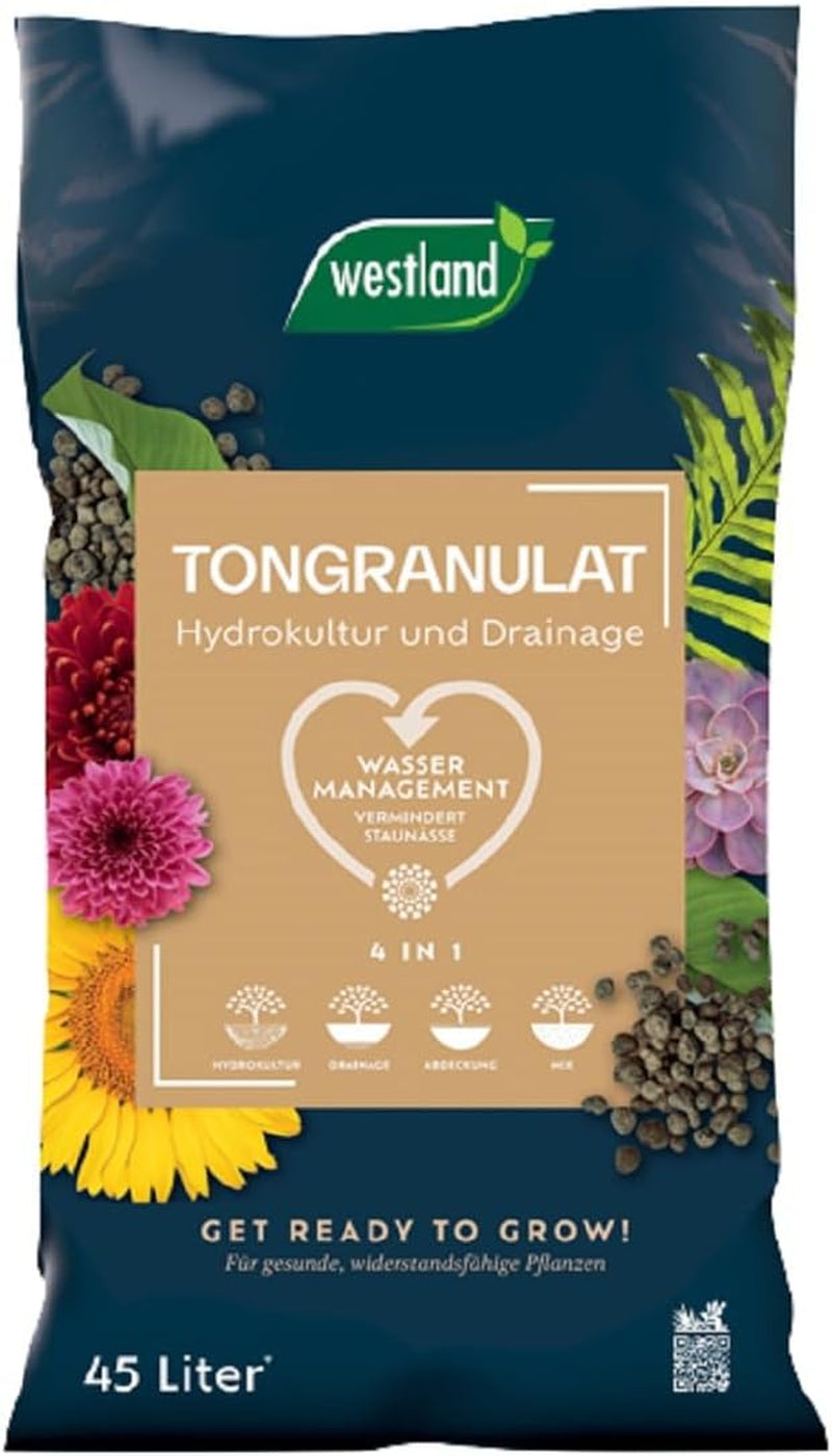 Granule de argilă Westland, 5 l – Granule pentru plante ideale pentru hidroponie, substrat de drenaj fără aditivi chimici, pentru uz interior și exterior