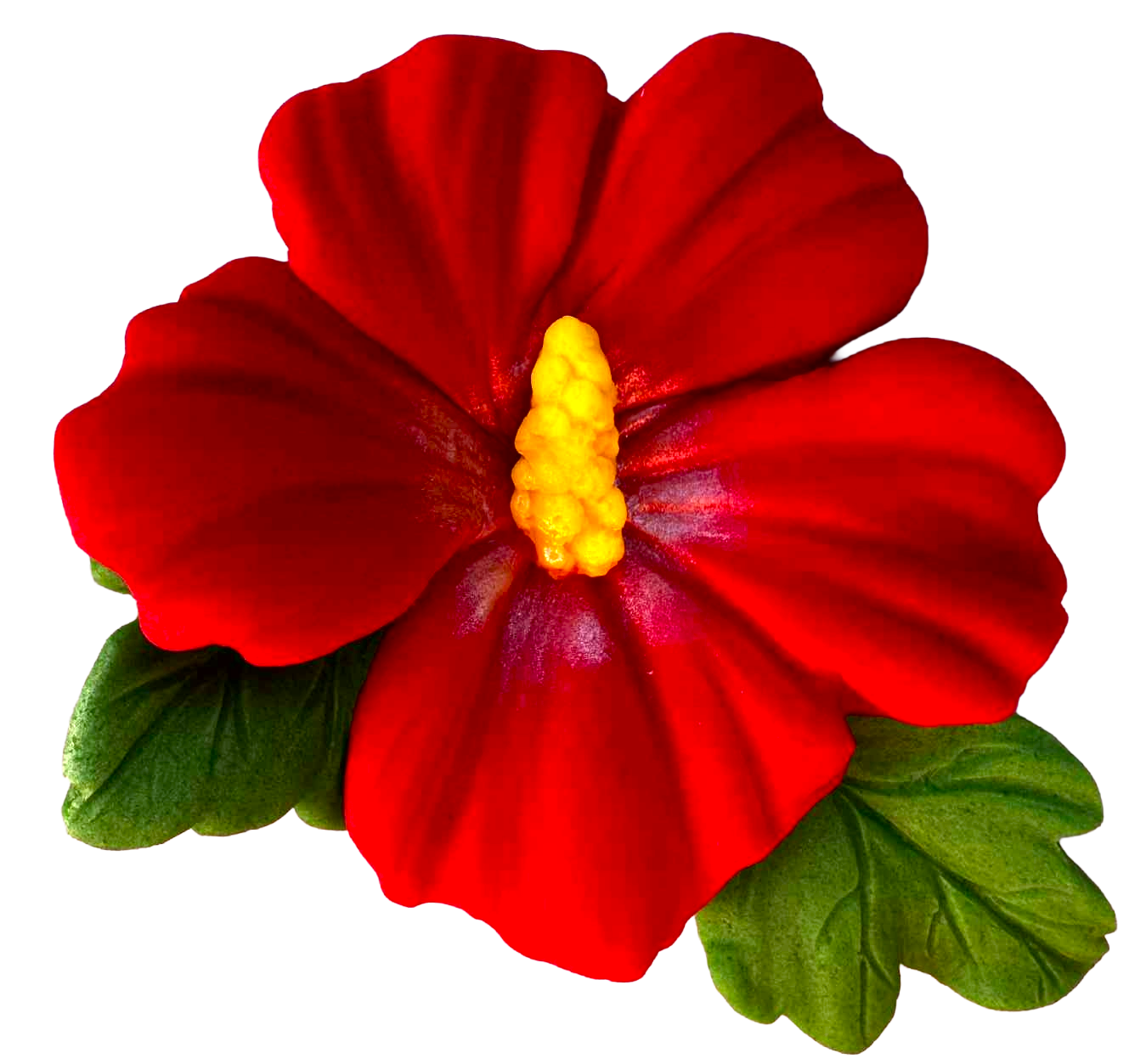 Decoratiune Delicioasă Floare De Hibiscus - Comestibilă, Dimensiune 9,5 cm, Gust Dulce Decorativ Pentru Prajituri