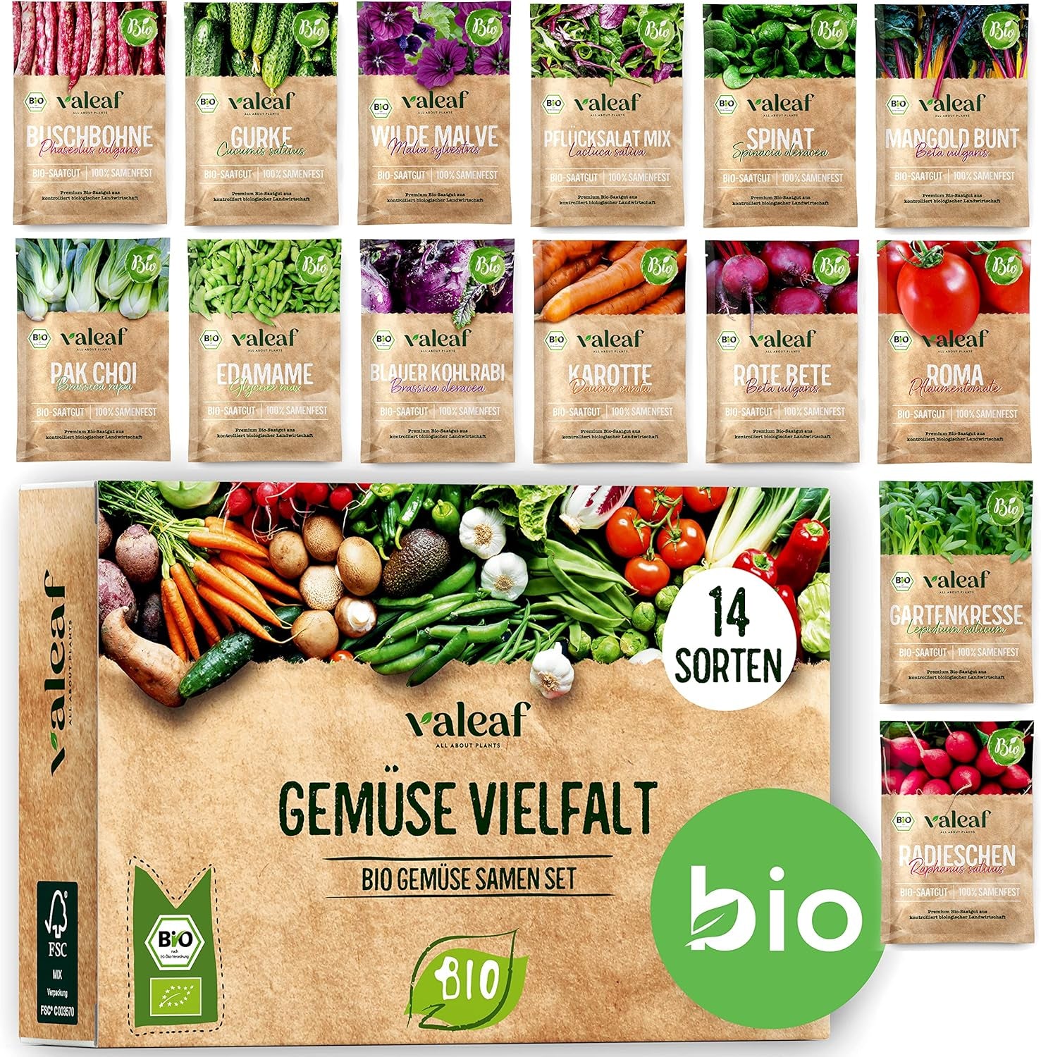BIO Verrücktes Gemüse Samen Set I Saatgut Set Mit Besonderen Gemüsesamen I Züchte Buntes Gemüse I Mini Pflanzset I Crazy Veg I Gemüse Samen Set I Garten Anzuchtset Gemüsesamen Geschenk