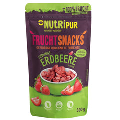 Căpșuni liofilizate 300g: felii de căpșuni uscate neîndulcite - Căpșuni liofilizate cu fructe pure, pline de aromă: fructe de pădure liofilizate - Fructe uscate NUTRIPUR Produse deshidratate Naty Shop 300 G (1 pachet) Căpșuni