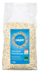 Fulgi de ovăz cu frunze mici Davert Bioland 1kg – Fabricați din boabe integrale de ovăz, un produs integral valoros – calitate 100% organică Davert (1 x 1kg)