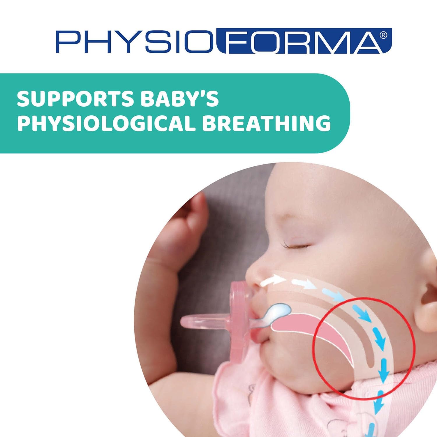 PHYSIOFORMA MINI SUSPENSIE MOALE PURGE, LUMINOASĂ, 2-6M, 100% SILICON, 2 BUC.