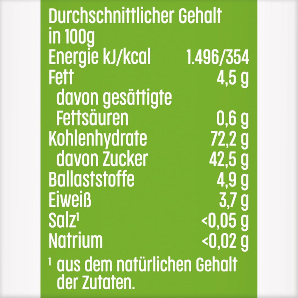 Batoane cu fructe pară-măr (20 x 25g), îndulcite doar cu fructe, gustare perfectă între mese, preparate din ingrediente strict controlate și selectate.