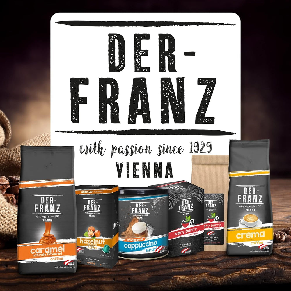 Der-Franz Espresso Kaffee, Intensität 5/5, Arabica und Robusta, ganze Bohne, 3 x 500 g