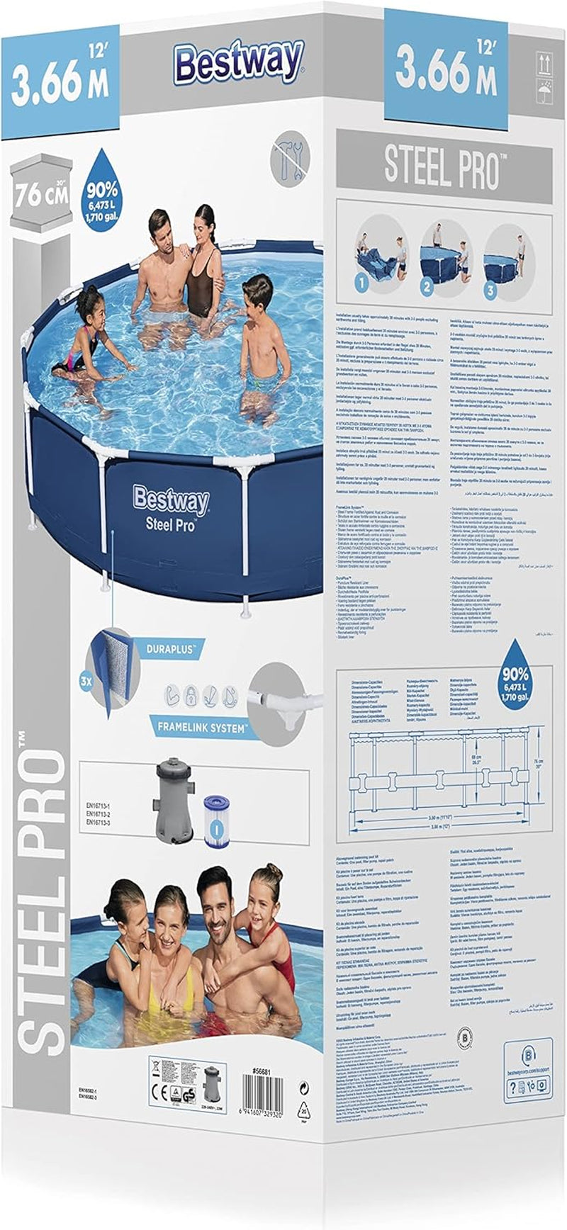 Piscină detașabilă Bestway 366 x 76 cm