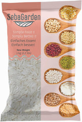 Orez Basmati – Orez Premium cu bob lung, pachet de 1 kg | Natural aromat și pufos | Ideal pentru biryani, pilaf și alte preparate | Non-OMG, vegan | Ambalaj nereînchis