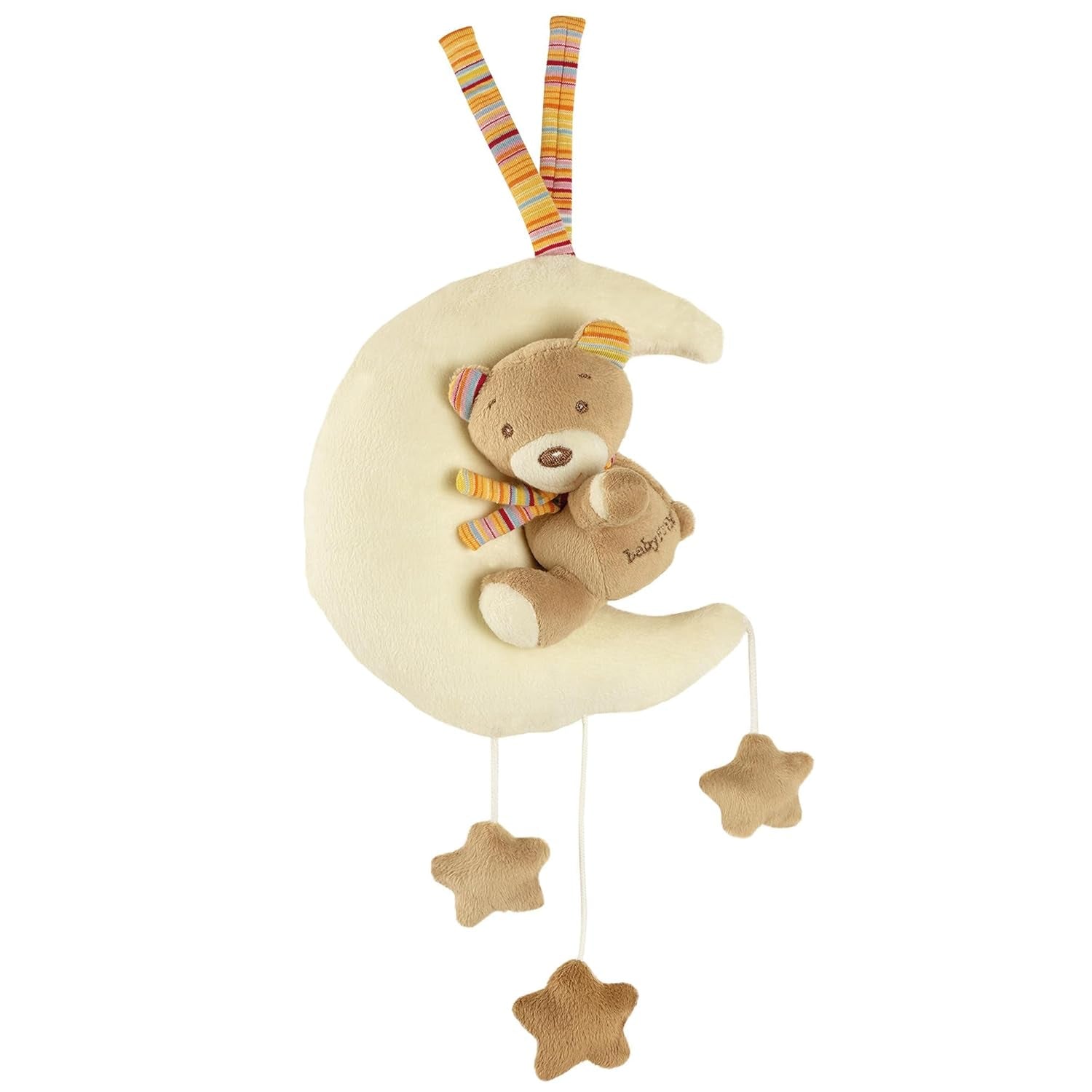 Fehn cutie muzicală copil elefant în lună - broderie "Glow-in-the-dark" cu melodia "The moon has risen" - jucărie de pluș pentru a vă ajuta să adormiți - jucărie pentru copii în mișcare și acasă - de la 0+ luni Jucarii Bebe Naty Shop Teddy în lună