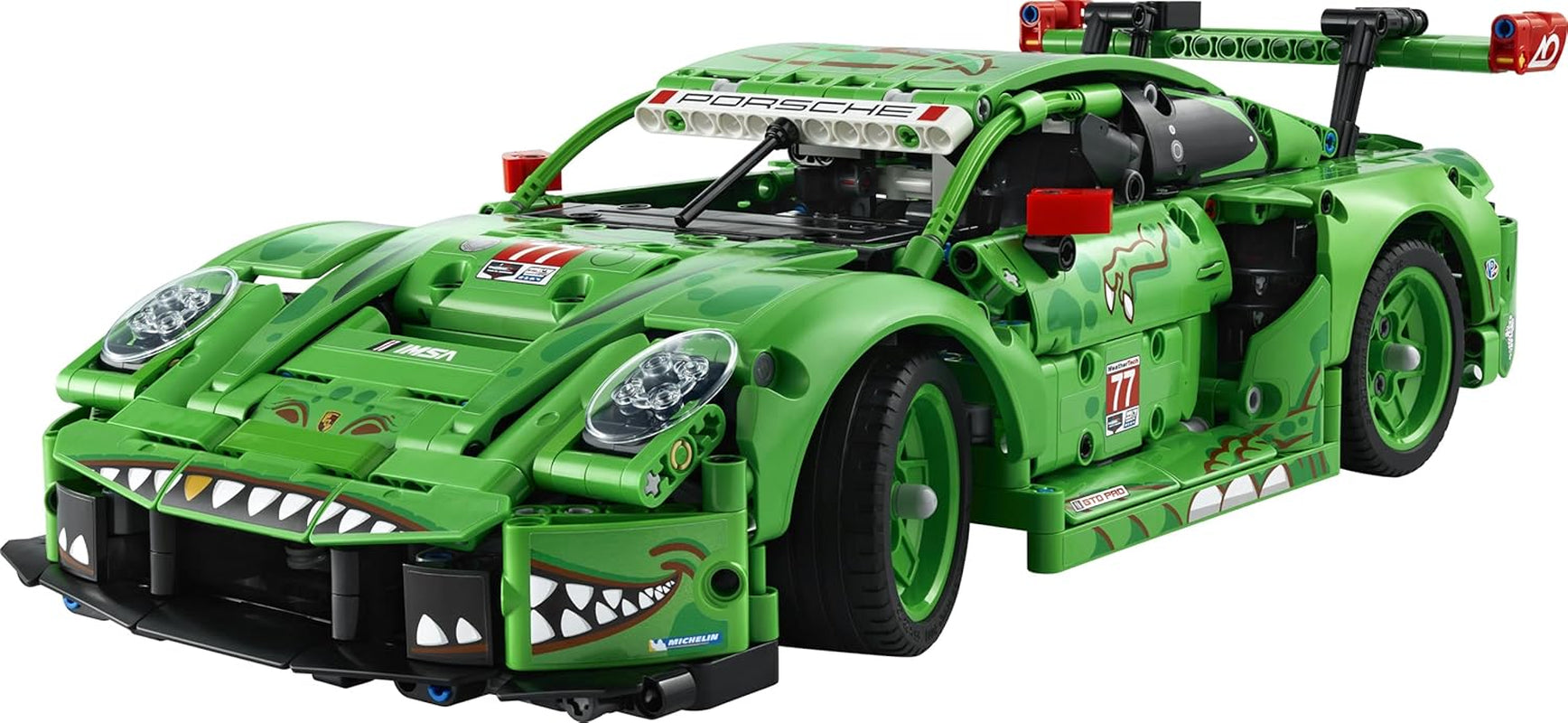 LEGO Technic Porsche 911 GT3 R Rexy AO Racing Rennwagen - Porsche Modellauto - Rennwagen zum Sammeln und Ausstellen - Porsche Modell Bauset ab 11 Jahren - Geschenk für Kinder & Autofans - 42224