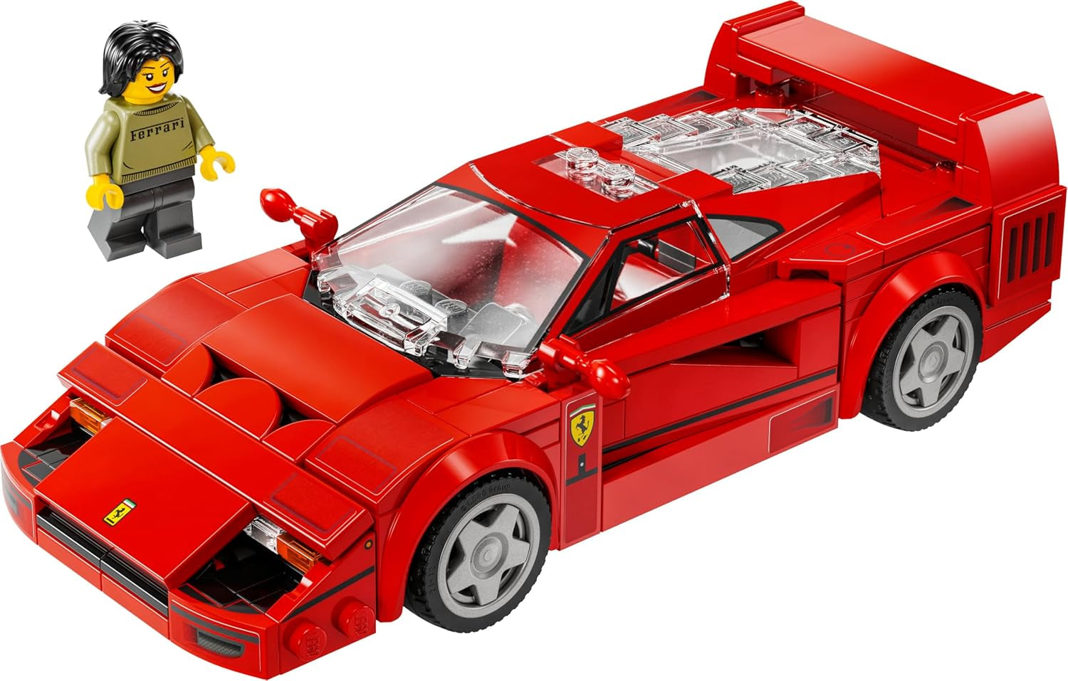 LEGO Speed Champions Ferrari F40 Supersportwagen, Spielset mit baubarem Spielzeugauto und Fahrer-Minifigur, Bauset zum Sammeln für Kinder, Geschenk für Jungen und Mädchen 76934