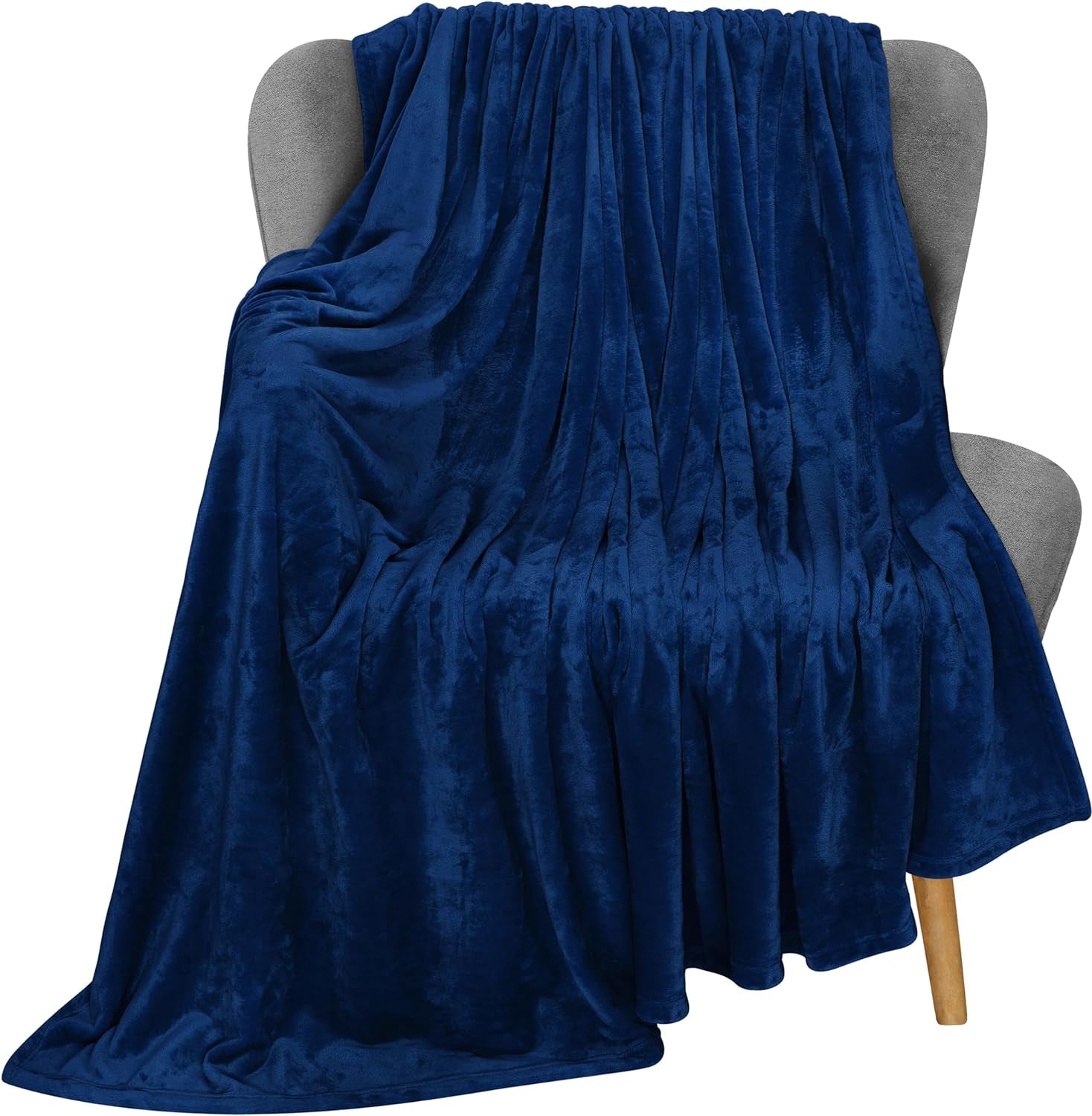 Utopia Bedding Pătură confortabilă din fleece [228X228 Cm, gri] Pătură moale, ușoară, caldă și pufoasă Pătură confortabilă și respirabilă pentru pat canapea canapea Paturi si Cuverturi Besuche den Utopia Bedding-Store Marină 152X127 Cm