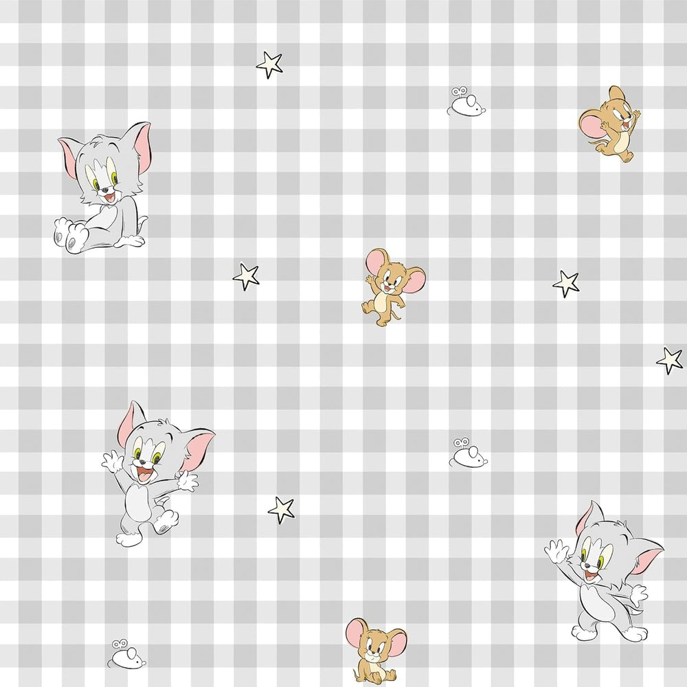 Belum | Plapumă 100% bumbac, model Tom Jerry Vichy, pentru paturi late de 90 cm (90 X 200 cm) Plapumi si pilote Naty Shop