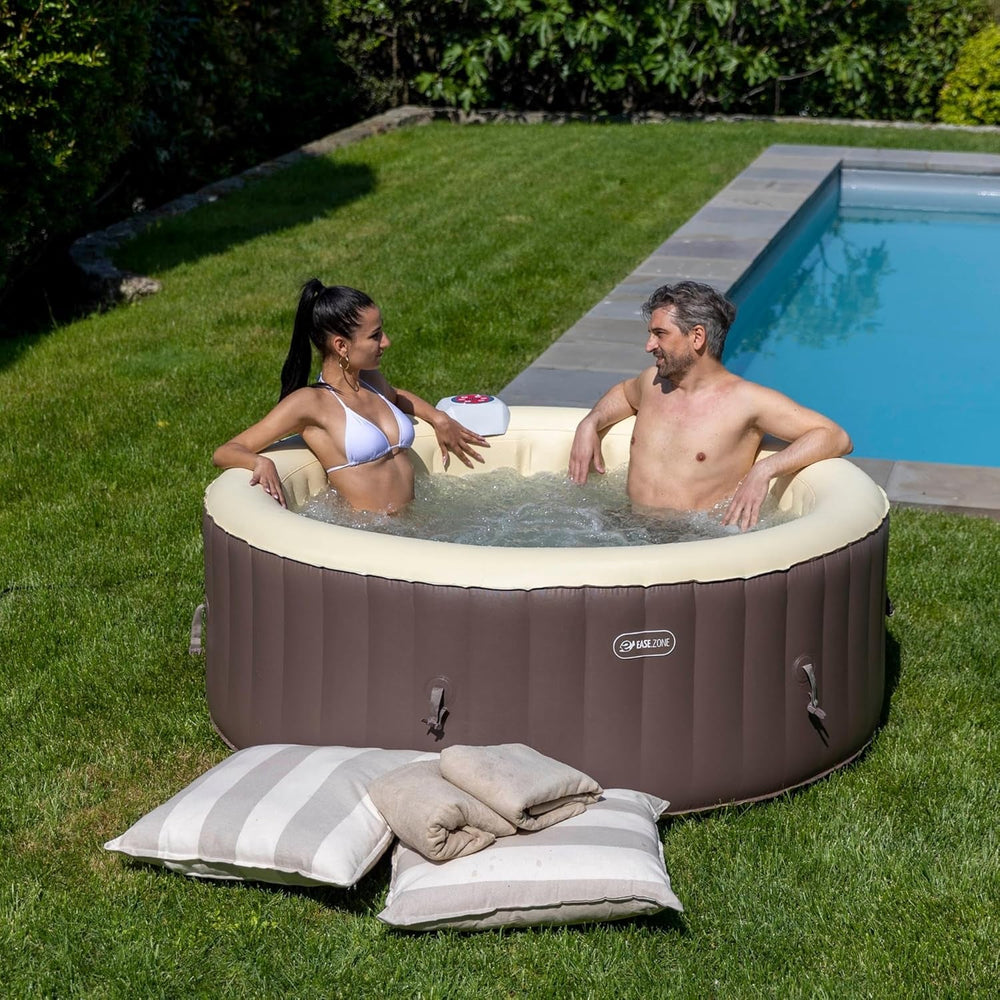 Spa gonflabil încălzit, 800 litri, negru, 180 x 180 x 65 cm